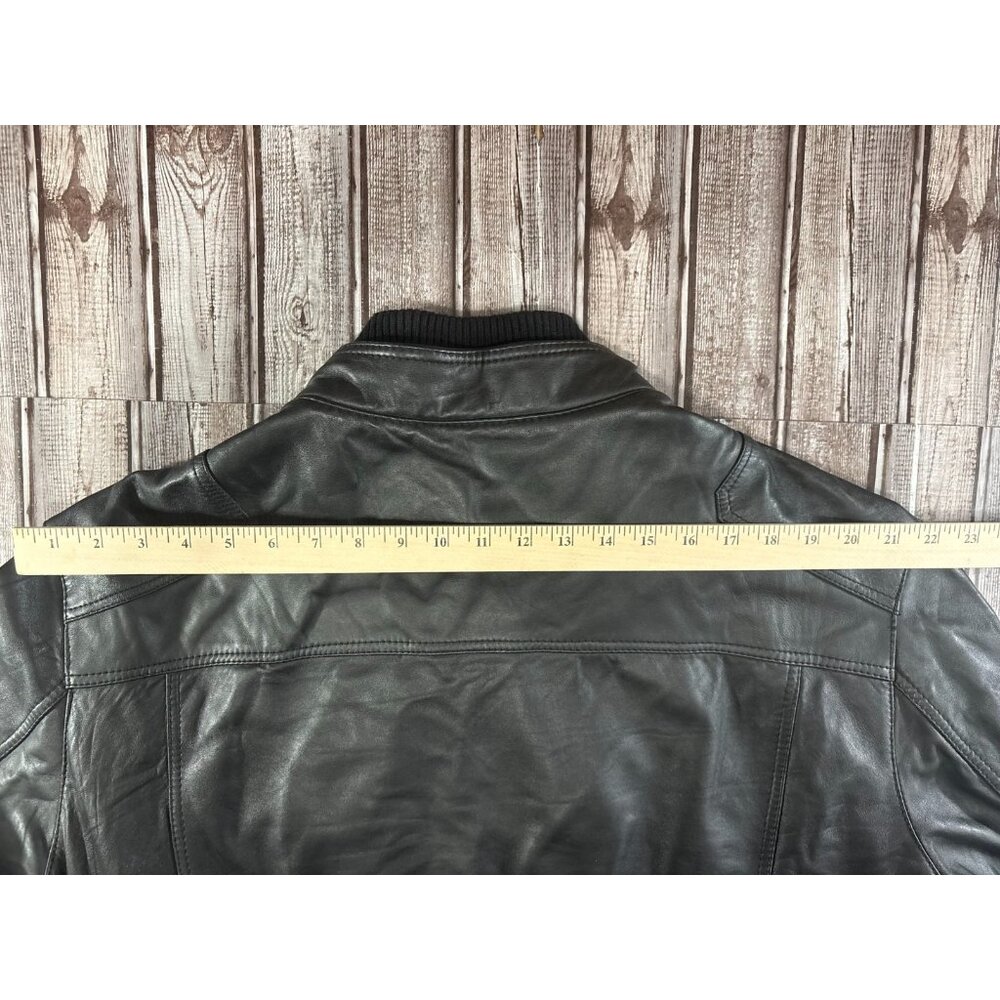 Michael Kors hoover soft Leather Biker Jacket Size 2XL color black - Picture 10 of 10